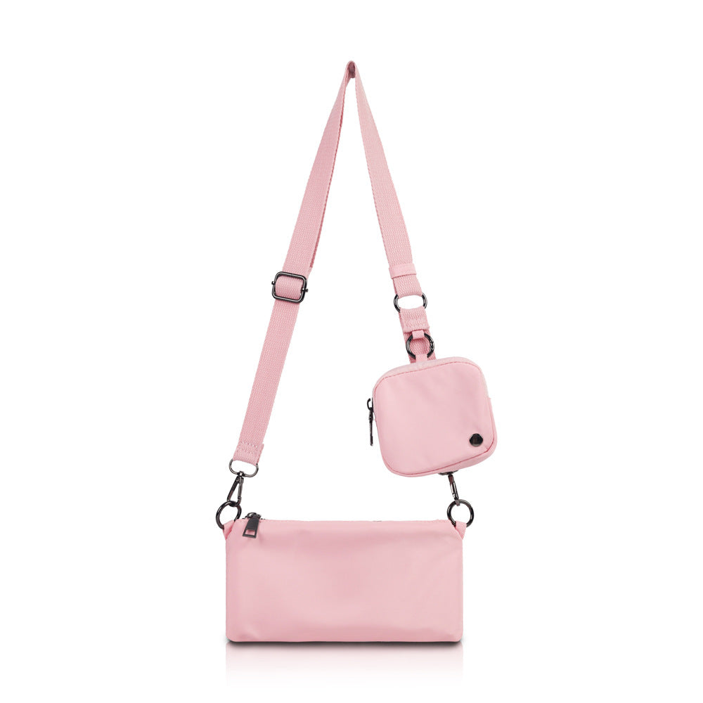 Solid Color Simple Double Daily Commuter Women's Messenger Bag