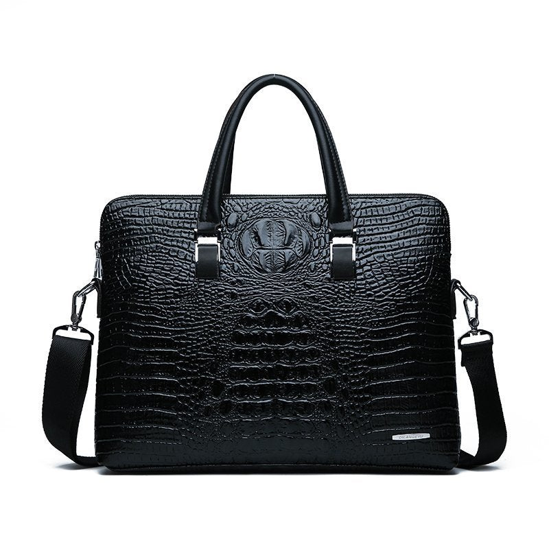 Men's Fashion Alligator Print Document Computer Gift Men's Handbags