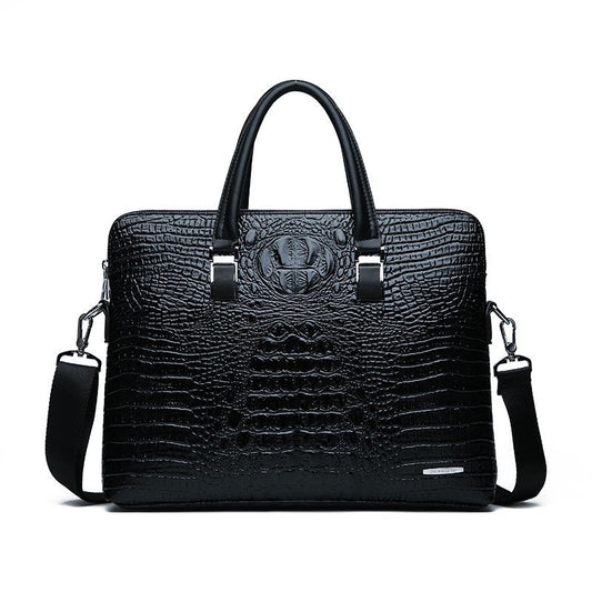Men's Fashion Alligator Print Document Computer Gift Men's Handbags