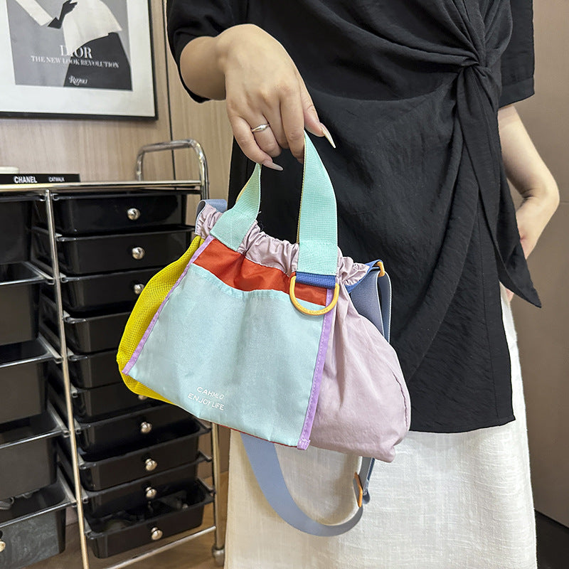 Women's Dopamine Color Matching Portable Dumpling Fashion Bags