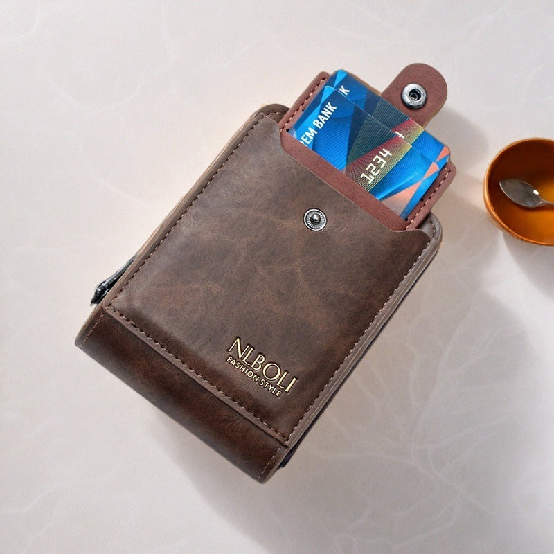 Men's Short Large Capacity Multifunction External Batch Men's Wallet