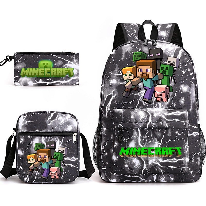 Hot Game My World Creeper Pencil Backpacks