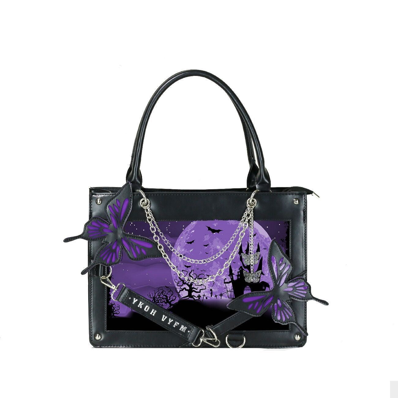 Sier Labyrinth Butterfly Cartoon Cross Body Tote Bags