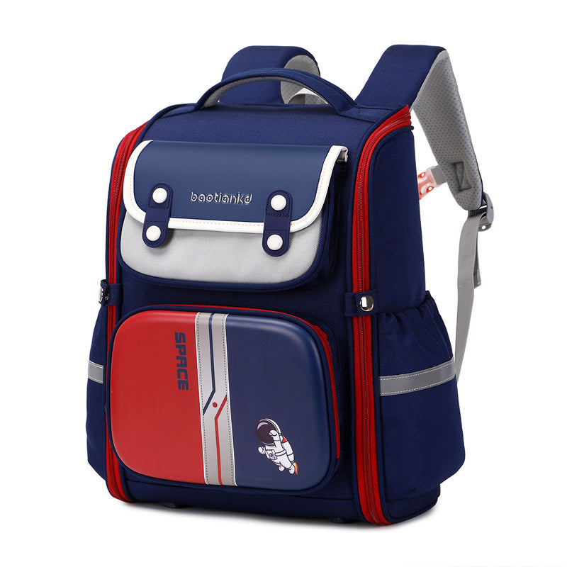 Women's & Men's & Light Tide British Burden Reduction Spine Elementary School Students' Schoolbags