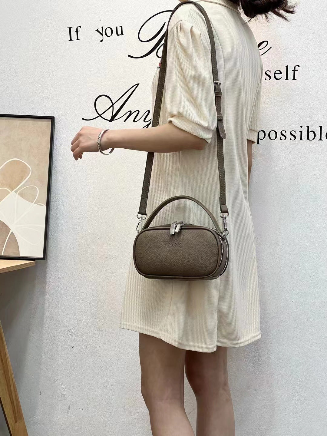 Classic Bowling Pillow Retro Fashion Shell Small Square Bags