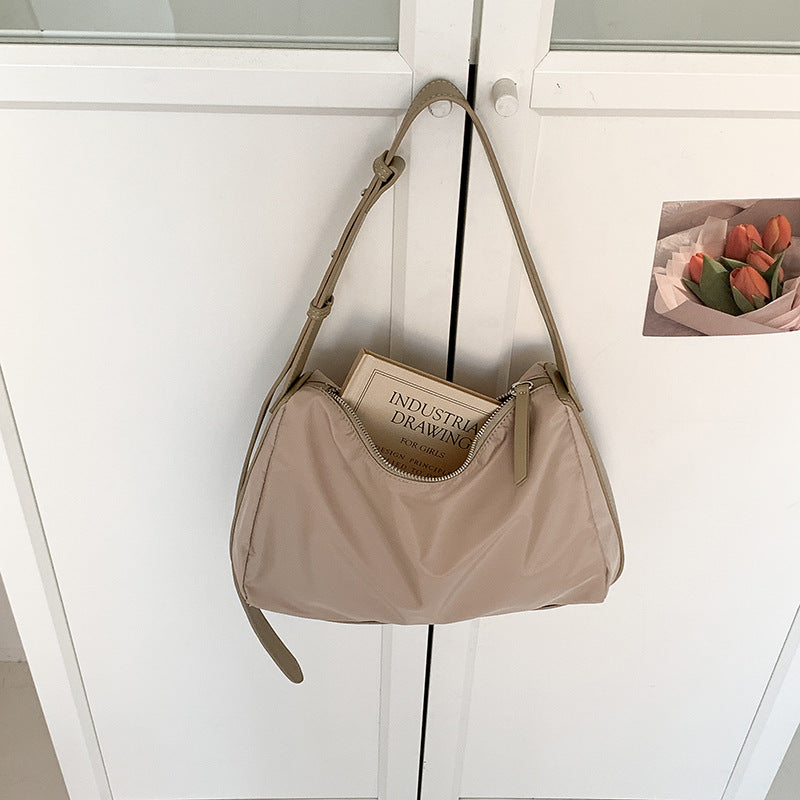 Women's Niche Textured Nylon Summer Stitching Commuter Women's Shoulder Bag