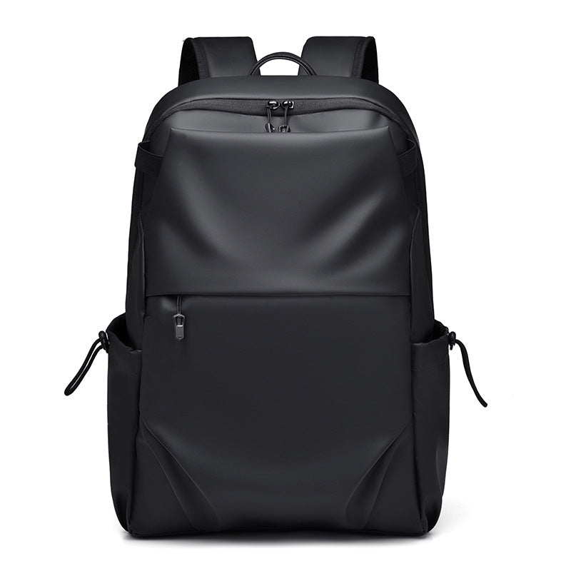 Men's Waterproof Derm Pleated Korean Simple Solid Backpacks