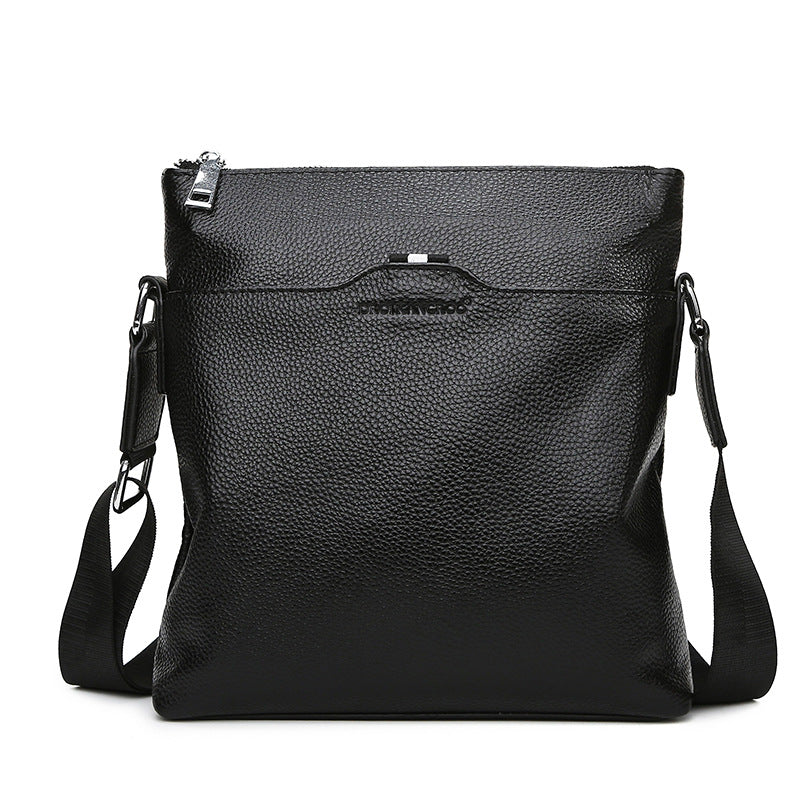 Men's Layer Cowhide Leather Trendy Vertical Korean Men's Shoulder Bags