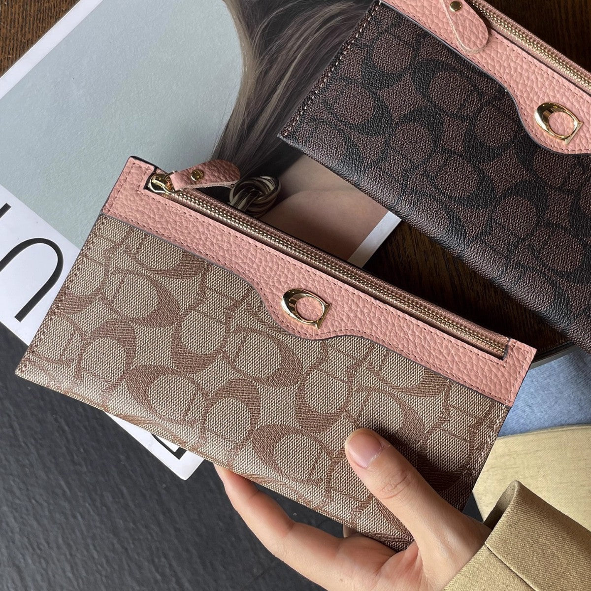 Women's Clutch Long High-grade Zipper Light Luxury Minority Lightweight Large Ladies Wallet