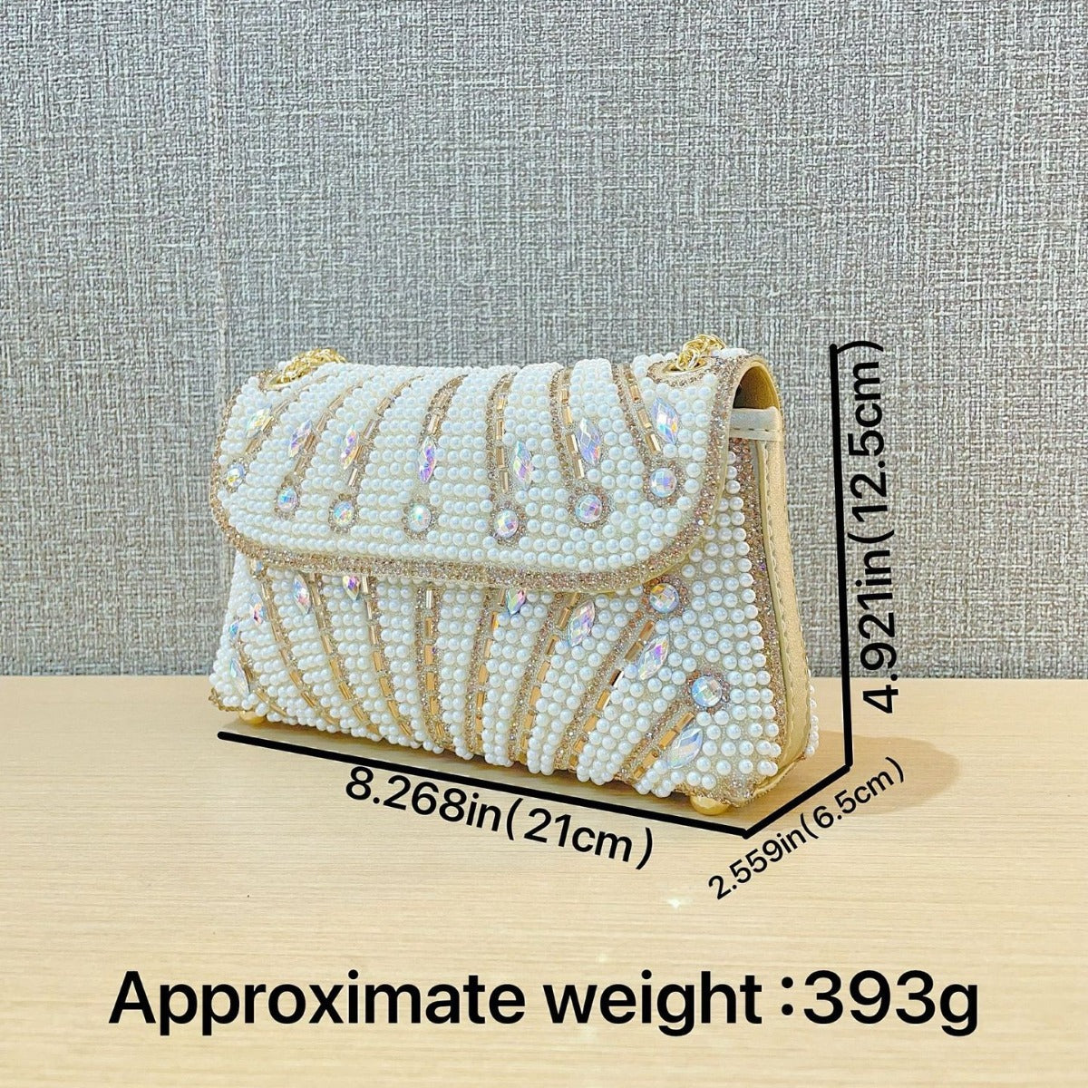 Handmade Pearl Underarm Banquet Rhinestone Clutch Bags