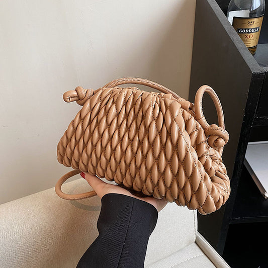 Pleated Cloud Spring Fashion Dumpling Clip Shoulder Bags