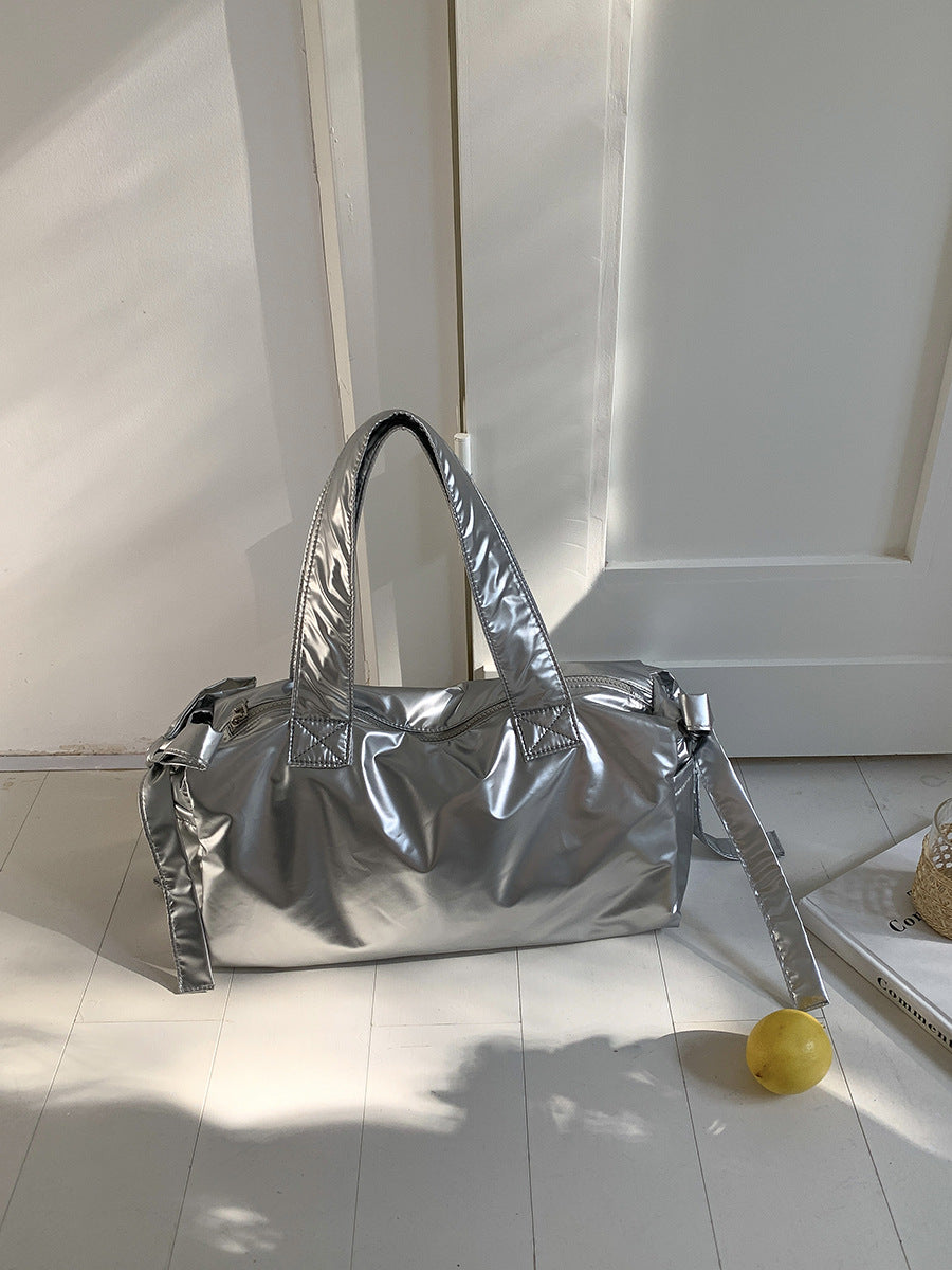 Women's Style Underarm Bow Nylon Large Capacity Shoulder Bags