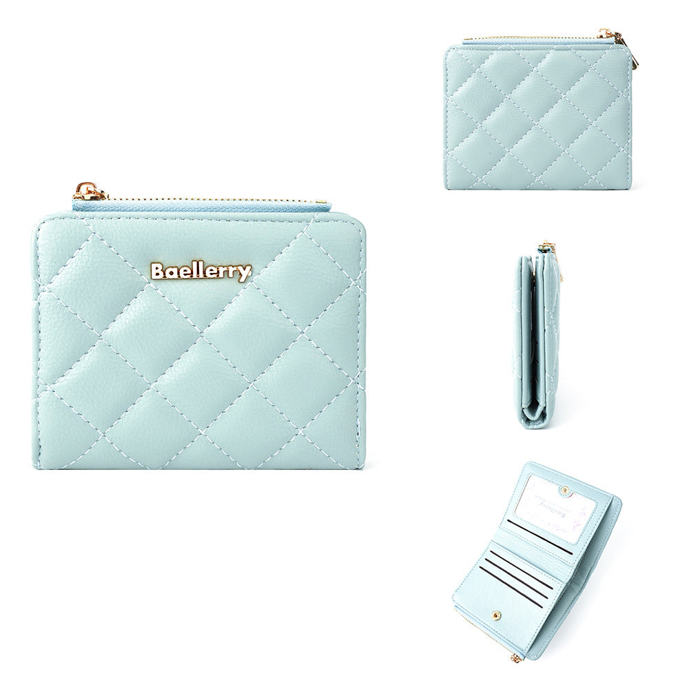 Women's Rhombus Short Solid Color Fashion Purses