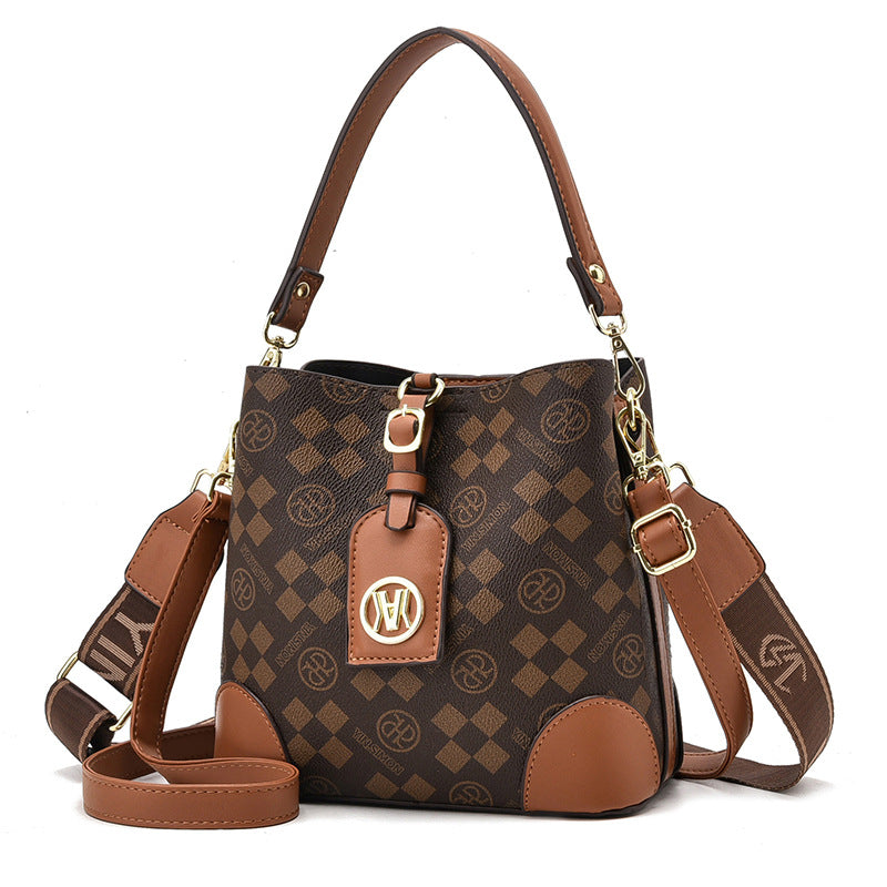 Women's Large Capacity Vintage Print Fashion Bucket Bags