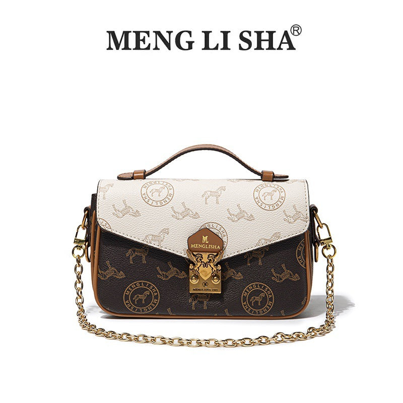Women's Retro Portable For Commute Large Capacity Color Contrast Bags