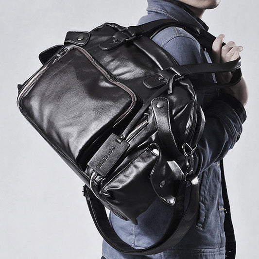 Men's Korean Style Trendy Leather Back Retro Men's Shoulder Bags
