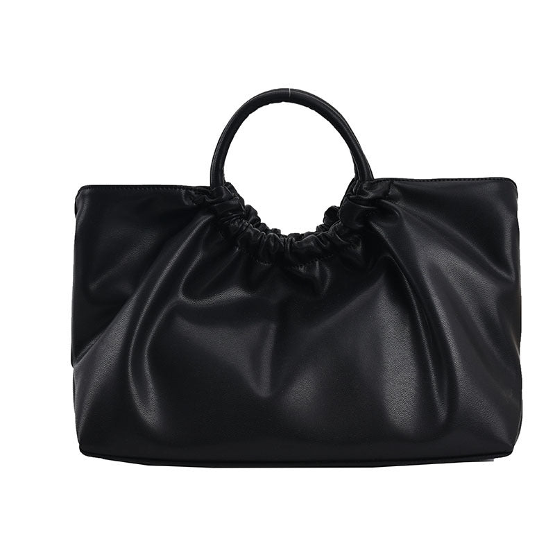 Women's Large Capacity Early Spring Retro Simple Solid Color Bags