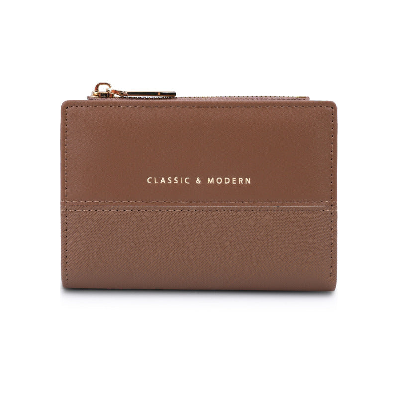 High-grade Folding Stitching Fashion Korean Style Coin Purses