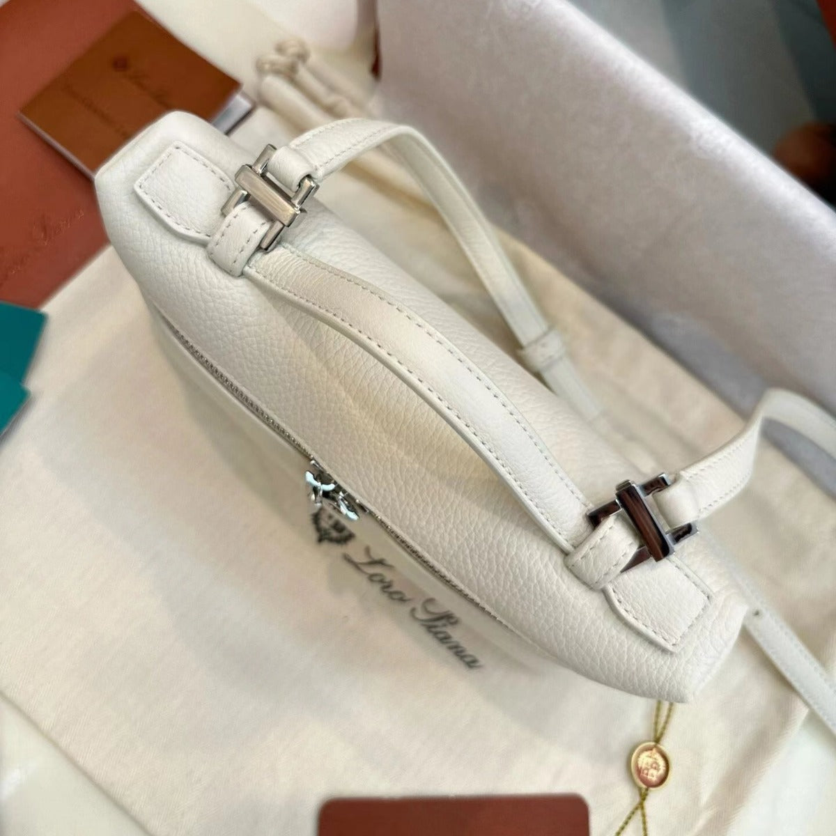 Women's Genuine Leather Lunch Box Lychee Pattern Handbags