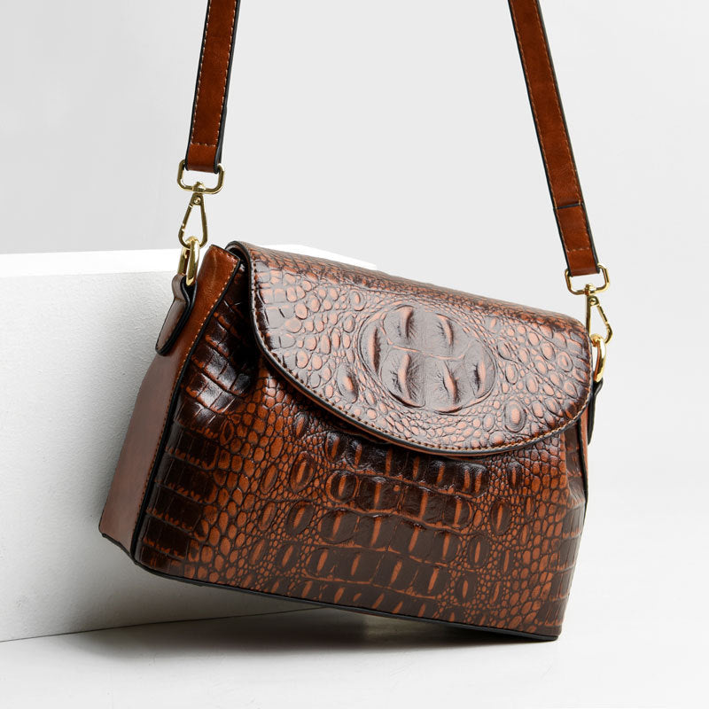 Women's Fashion Crocodile Pattern Classy Mom Women's Messenger Bag