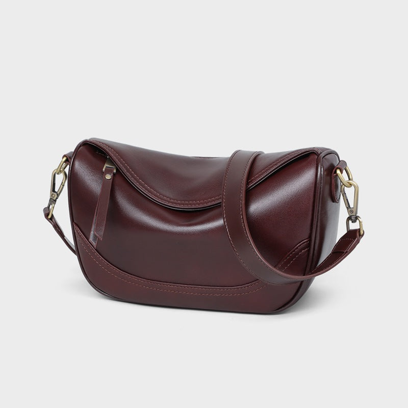 Women's Genuine Leather Commuter High Sense Dumpling Women's Messenger Bag