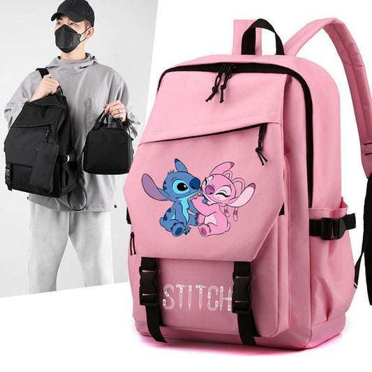 Star Stitch Lunch Pencil Three-piece Set Middle School Students' Schoolbags