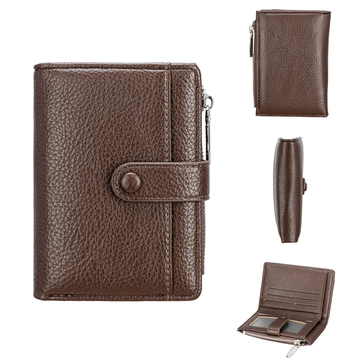 Women's Short Multiple Slots Solid Color Fashion High-grade Ladies Wallet