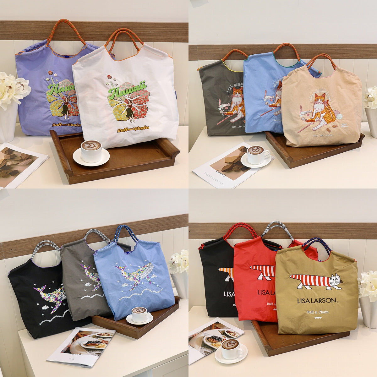 Embroidery Environmentally Friendly Nylon One Shopping Bags