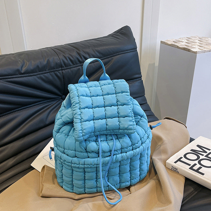 Women's Pleated Cloud Korean Niche Bubble Large Backpacks