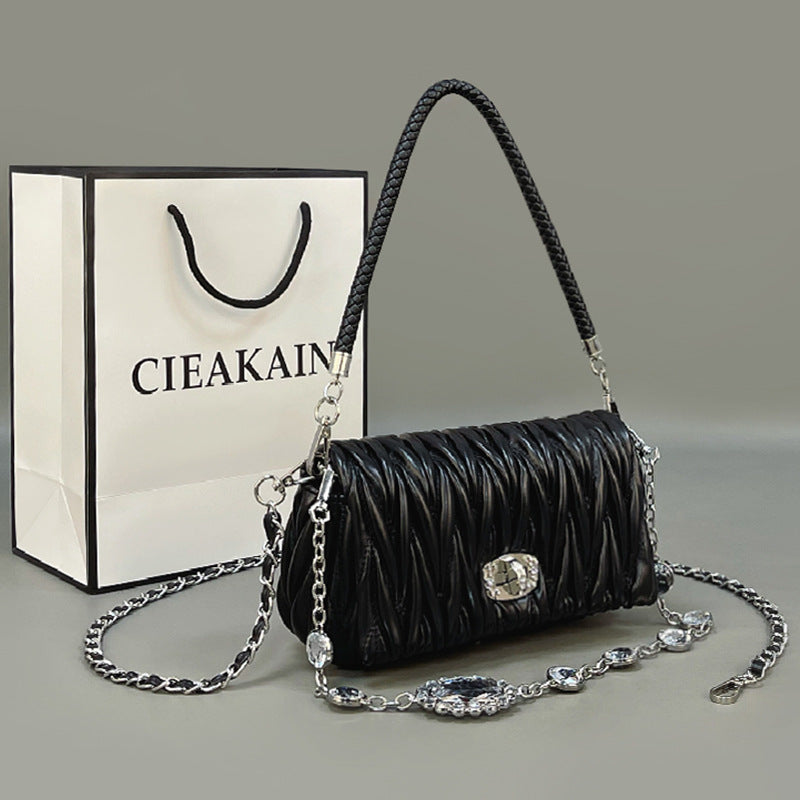 Summer Graceful Fashionable Rhinestone Chain Fairy Shoulder Bags