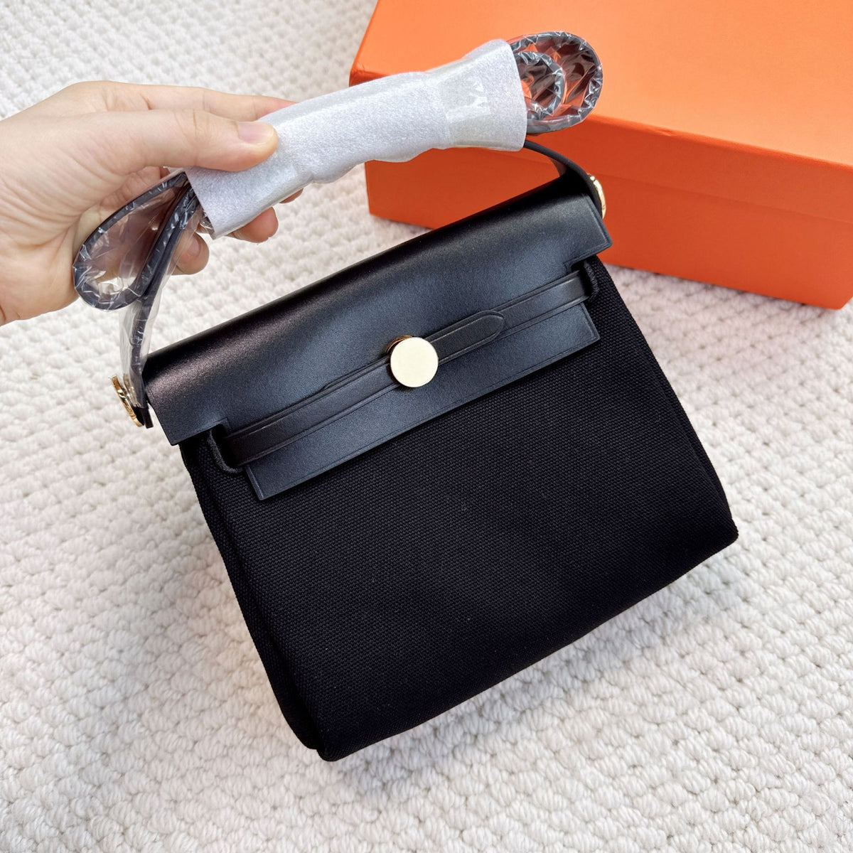 Classic High-grade Canvas Leather Kelly Fashion Bags