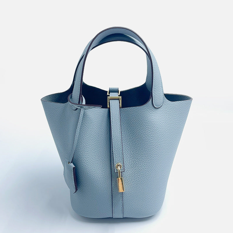 Women's Large Capacity High-grade First Layer Cowhide Vegetable Women's Handbag