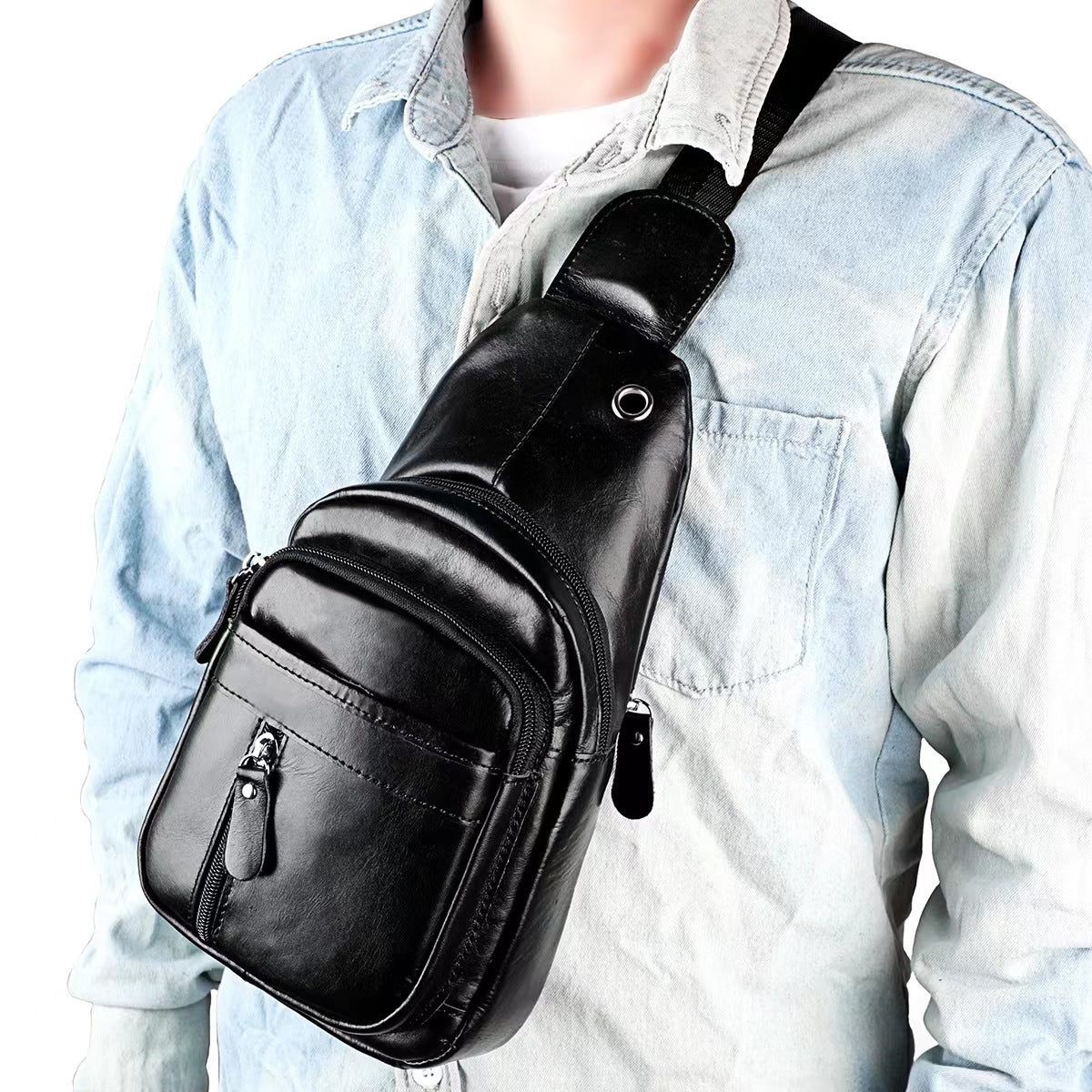 Men's Leather Cattle High Sense Boy Pannier Bags