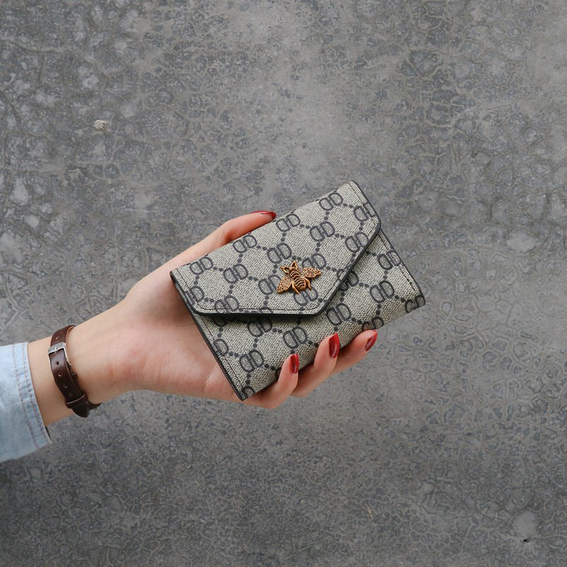 Stylish Women's Simple Short Three-fold Trend Purses