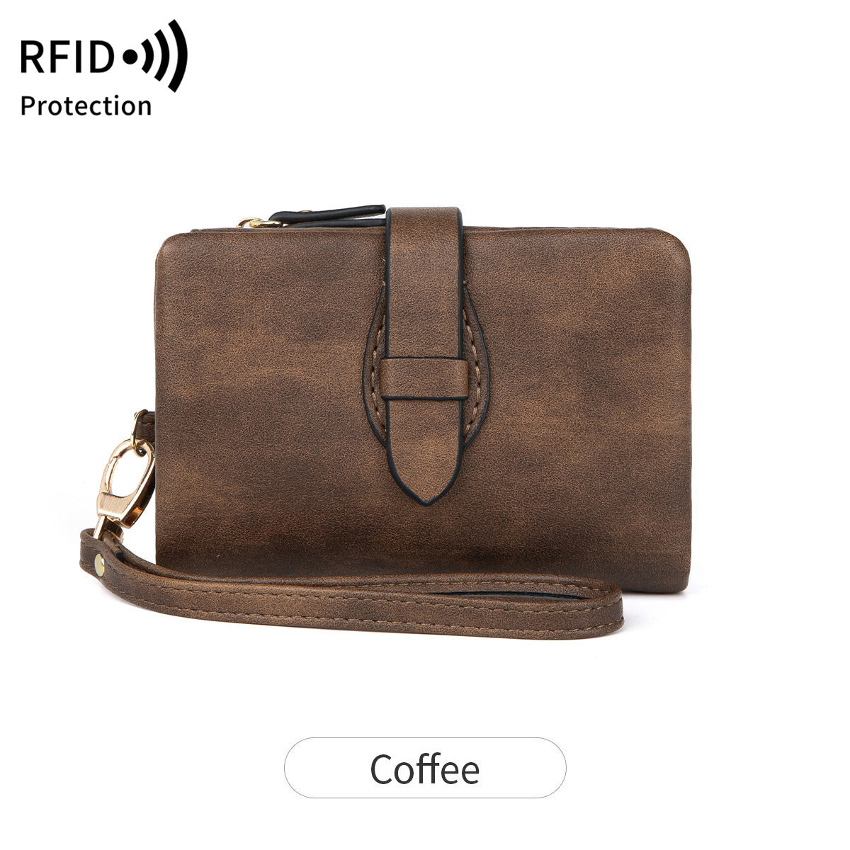 Women's Off Short Style Retro Fashion Zipper Ladies Wallet