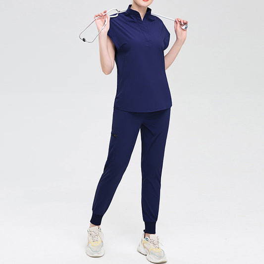 Sleeve Hand Washing Split Pet Hospital Beauty Uniform
