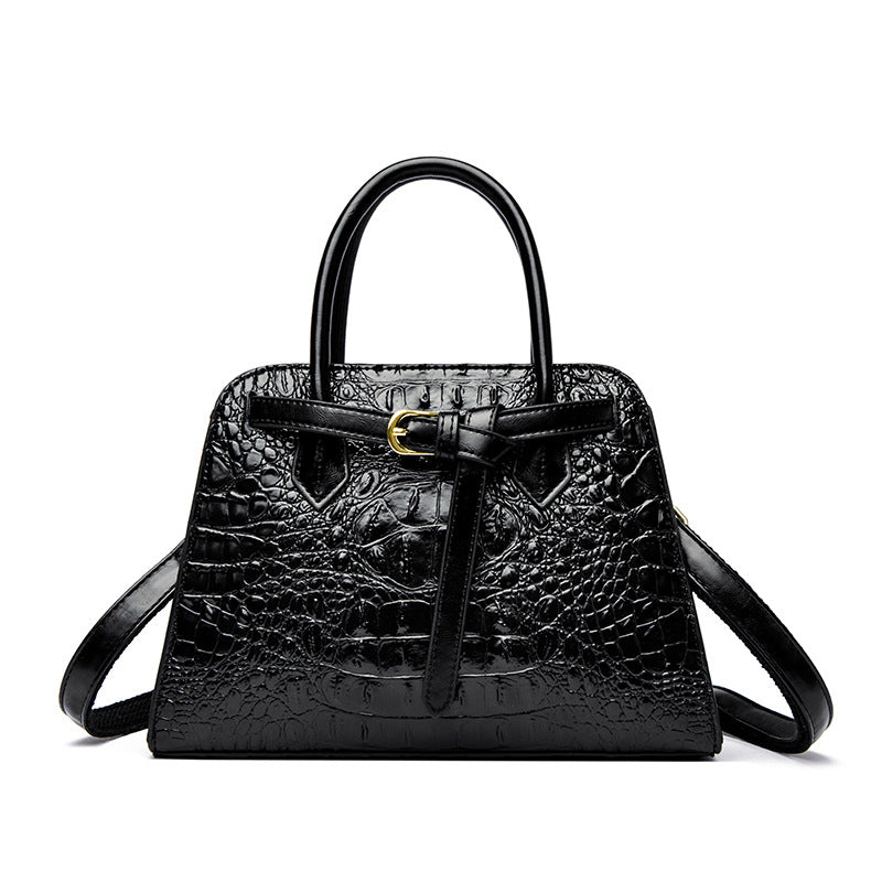 Large Fashion Simple Crocodile Pattern Capacity Women's Handbag