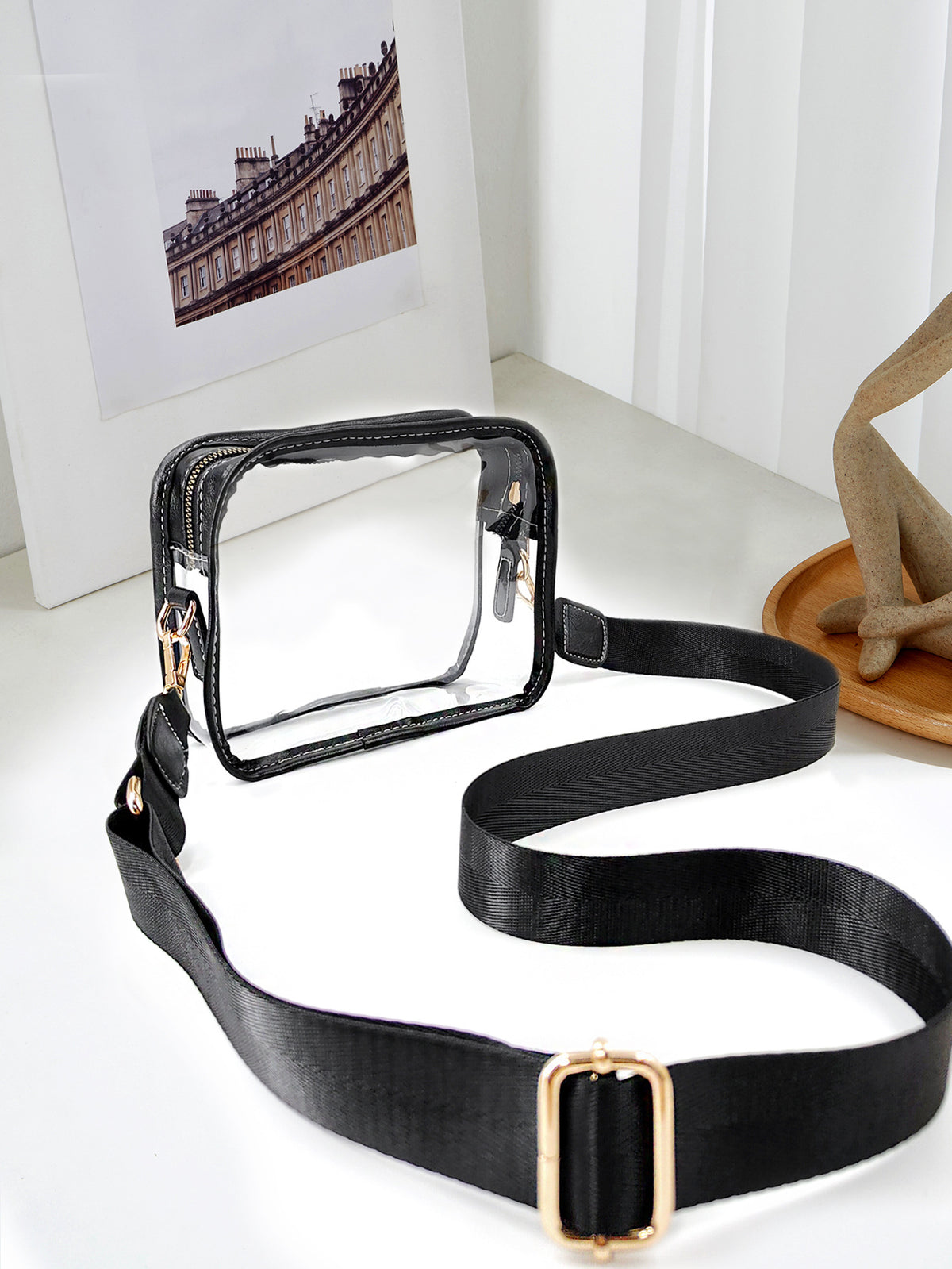 Women's Transparent Female Four Applicable Portable Gel Women's Messenger Bag