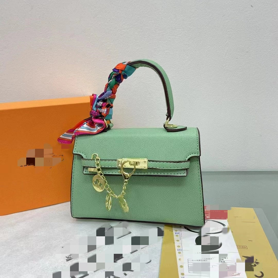 Comfortable Classic Kelly Platinum Palm Print Small Square Bags