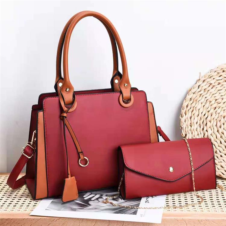 Women's Contrast Color Large Capacity Combination One Handbags