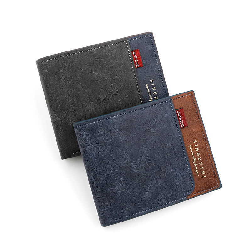 Men's Short Business Thin Frosted Large Capacity Zipper Men's Wallet