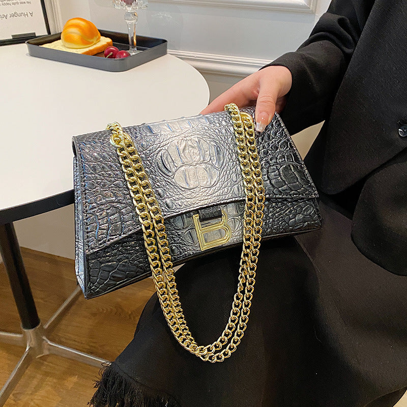 Women's Chain Retro Crocodile Pattern Trendy Bags