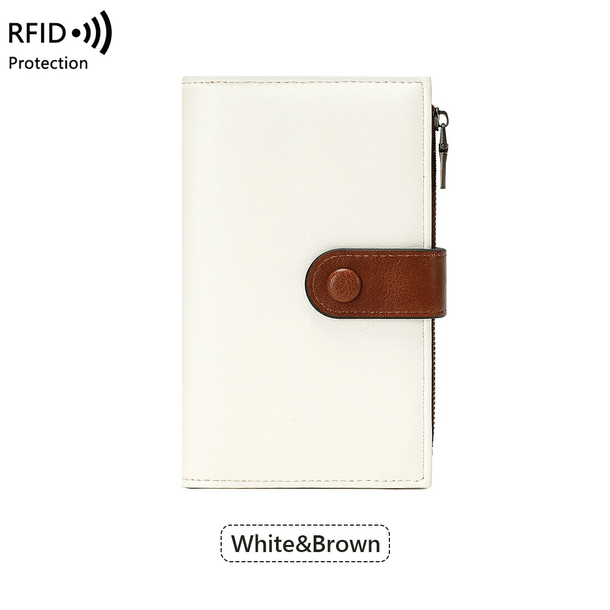 Women's Swiping Leather Multiple Slots Trifold Fashion Ladies Wallet