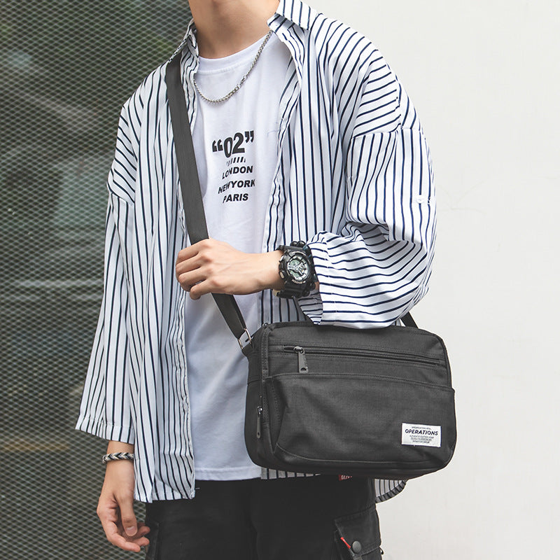 Men's Style Fashion Canvas Artistic Simple Men's Shoulder Bags