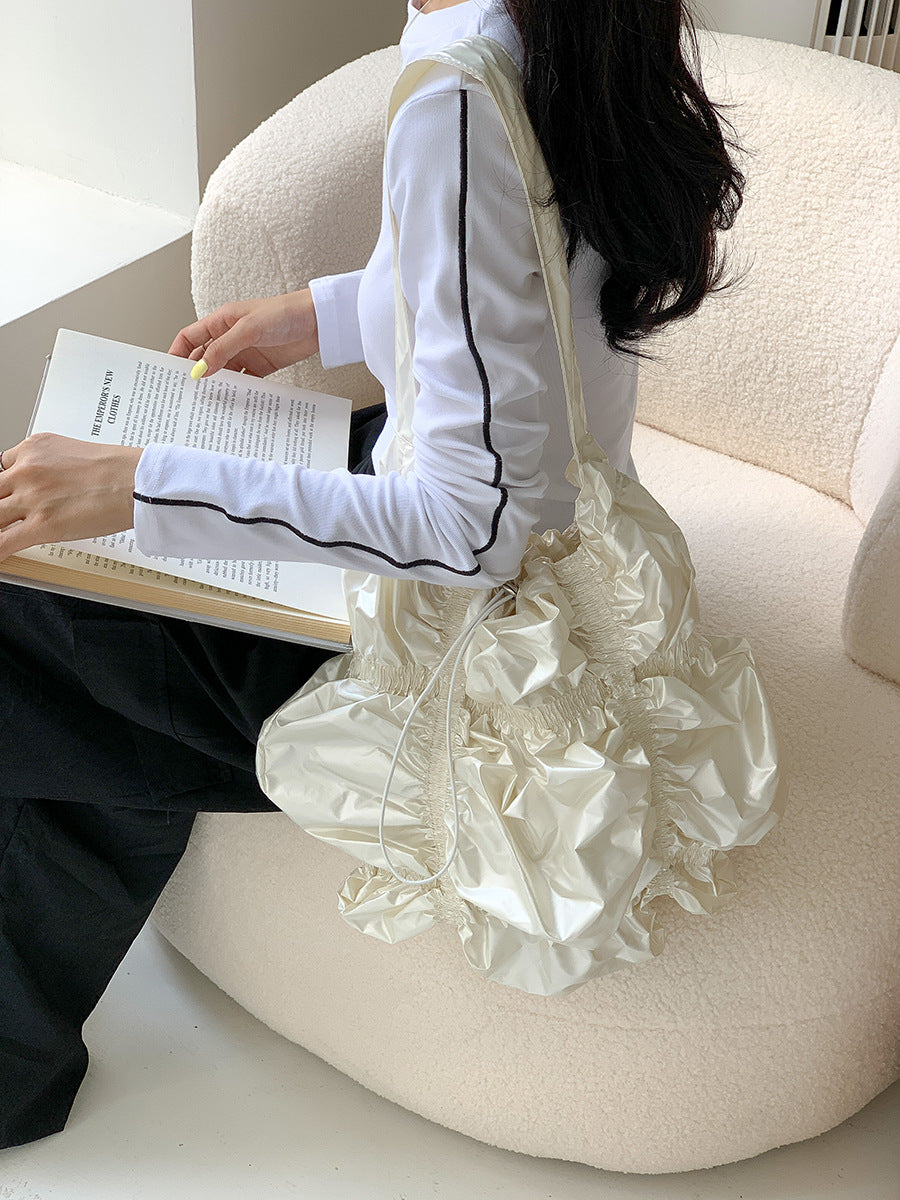 Personalized Drawstring Cloud Irregular Underarm High Shoulder Bags