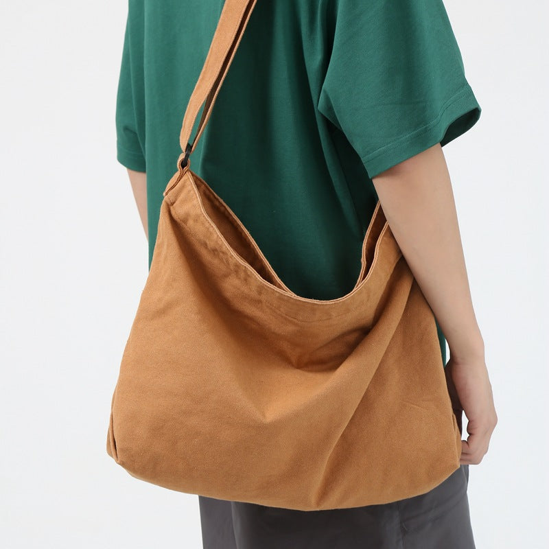 Simple Comfortable Literary Washed Canvas Leisure Women's Messenger Bag