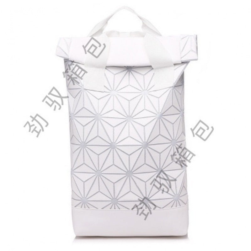 Rhombus Geometric Colorful Single Trendy Portable Backpacks