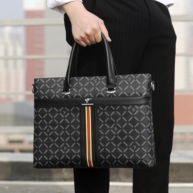 Men's Leather Business Large Capacity Brief Men's Briefcases