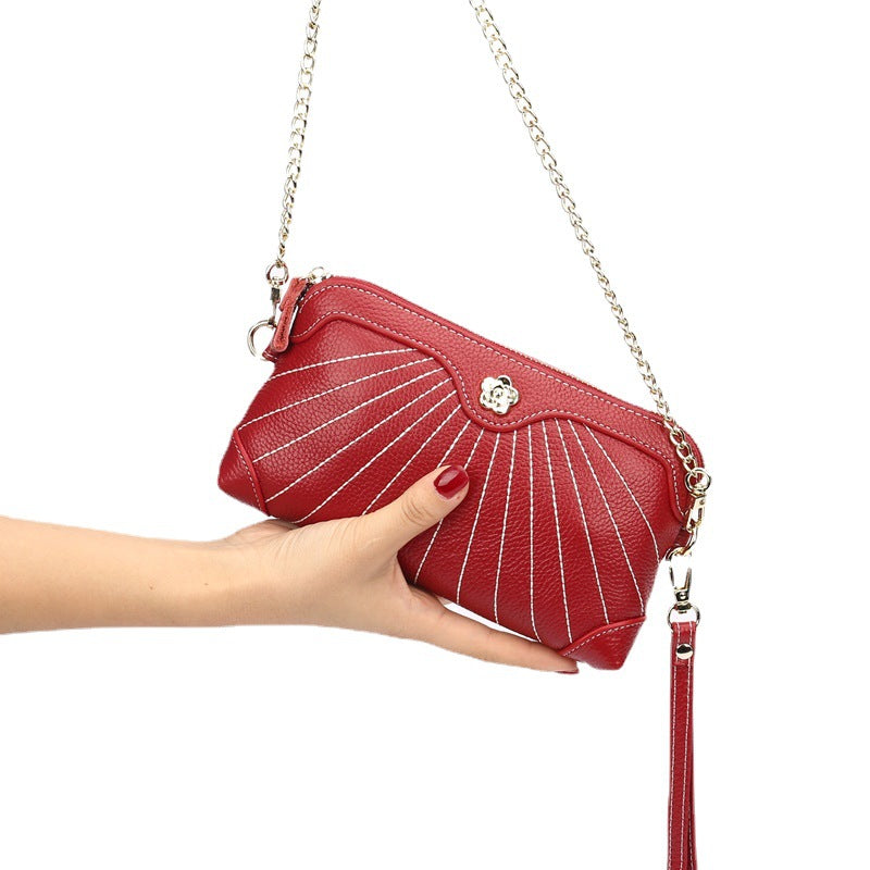 Women's Design Sewing Thread Long Wrist Clutch Shoulder Bags