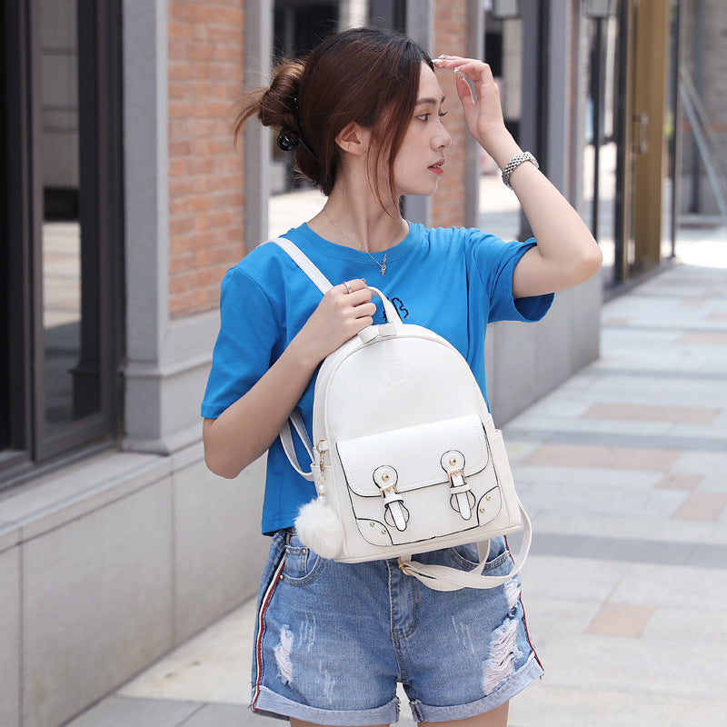 Women's Korean Style Niche High Sense Contrast Backpacks